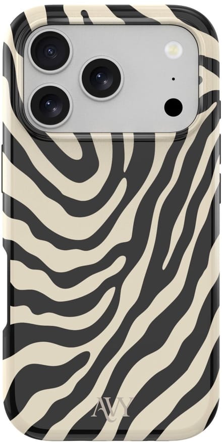 AVY Hard Shell Back Cover | geschikt voor Apple iPhone 17 Pro Max | Serengeti Zebra | Compatibel met MagSafe & Qi2