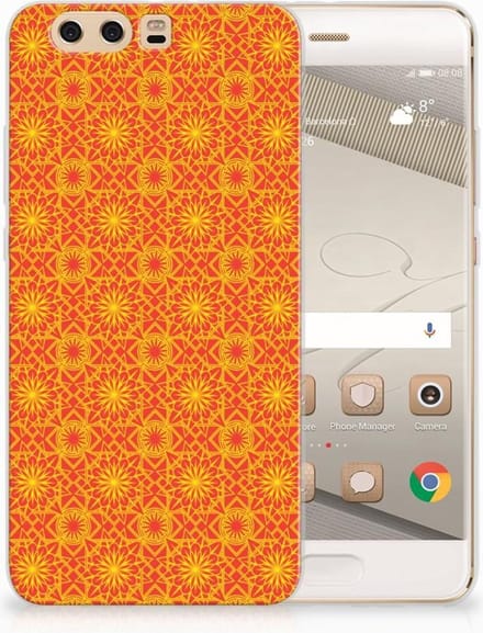 Huawei P10 Plus TPU bumper Batik Oranje