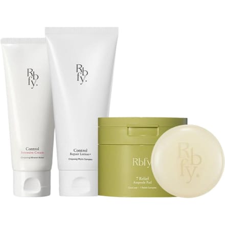 Ensemble Barrière Cutanée Ultime Rbfy – Lotion Barrière Contrôle + Crème Barrière Contrôle + Disques Ampoule Apaisants 7 Secondes (60 feuilles) white