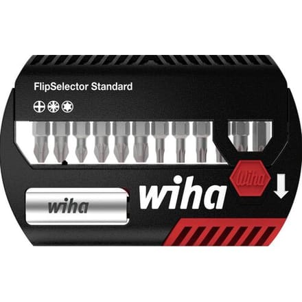Wiha FlipSelector 39060 Bitset 13-delig Kruiskop Phillips, Kruiskop Pozidriv, Torx Incl. bithouder