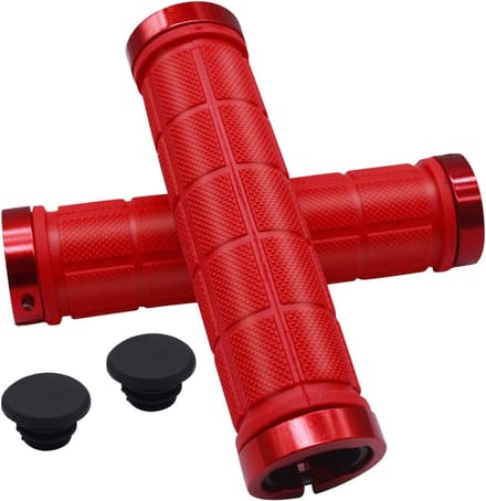 Fietsstuurgrepen - Fietsgrepen - Veilig Fietsen - Dubbele Klem - 22 mm - Rood