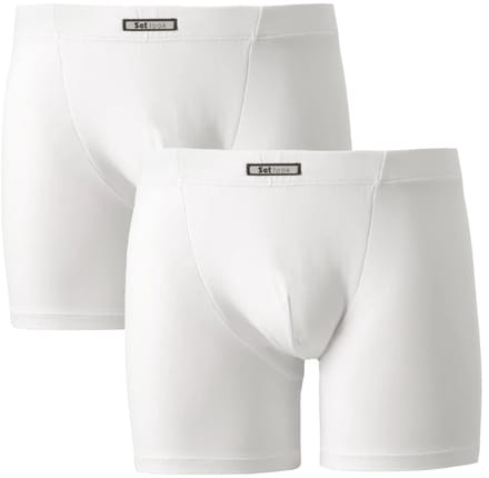 Set heren boxershorts - microvezel - 2-pack - wit - maat L
