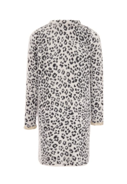 Faina Vest Dames wol wit zwart