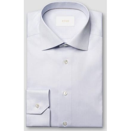 Eton Overhemd Cutaway Collar Semi Solid Luxury Supima 120 Piqué Cotton Licht Paars / male