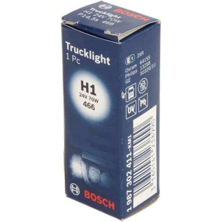 Lamp Halogeen BOSCH H1 Trucklight 24V, 70W