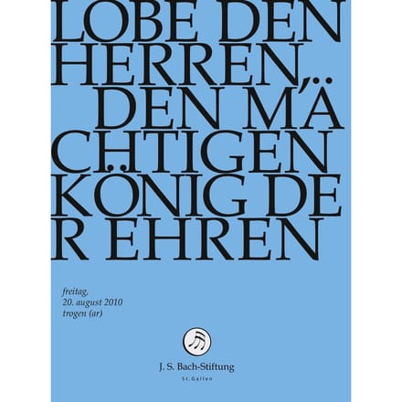 Chor & Orchester Der J.S. Bach-Stiftung, Rudolf Lutz - J.S. Bach: Lobe Den Herren, Den Machtige (DVD)