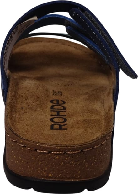 Rohde - Dames slipper met voetbed - Blauw combi - Artikel 5419.69 - Maat 40