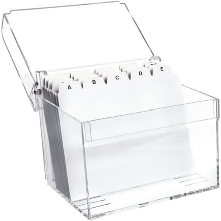 MAUL Kaartenbak met index A6 acryl 15.9 x 12.7 x 12.5 cm transparant