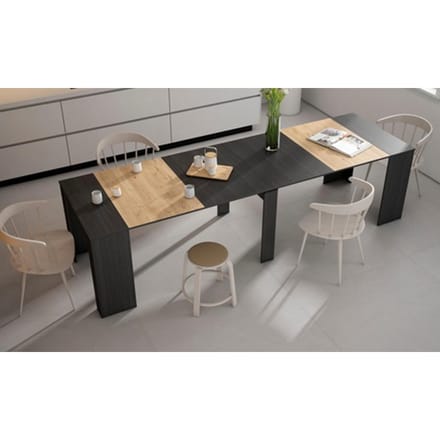 Skraut Home uitschuifbare eettafel: 140 / Wit