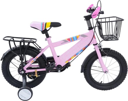 Kinderfiets - Loopfiets - Buiten spelen - Afneembare zijwielen - 12 inch - Roze