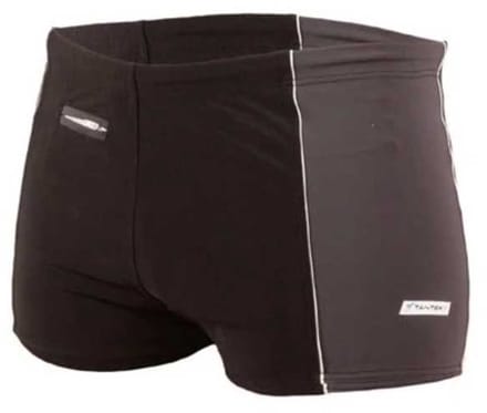 Zwemboxer Tiret Grey met pocket en rits - Maat M - Zwemboxer Heren Grijs - Stanteks