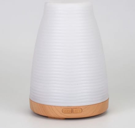 LED Kleurveranderende Geribbeld Hout Effect USB Aroma Diffuser