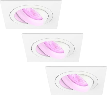 Ledvion - 3X SMART LED Inbouwspot Sevilla - Dimbaar - WiFi - Wit
