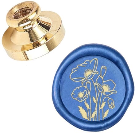 Allecto - Wax Seal Stempel - Klaprozen - Verwijderbare Afdichting