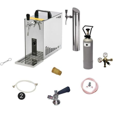 Complete Set - Biertap PYGMY 25, 1-kraans - Droogkoeler, 35 liter/uur - Bierkoeler - Fustkoppeling Type A