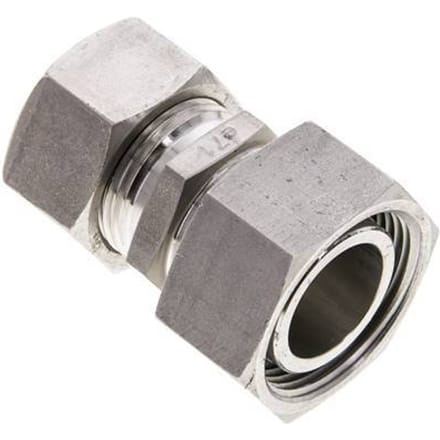 22L & 28L RVS Rechte Snijringkoppeling Draaidoorvoer 160bar ISO 8434-1