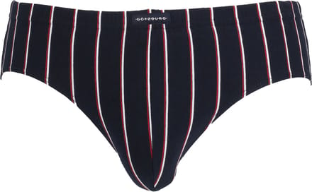 Gotzburg heren sport slip (1-pack) - donkerblauw met rood en wit gestreept