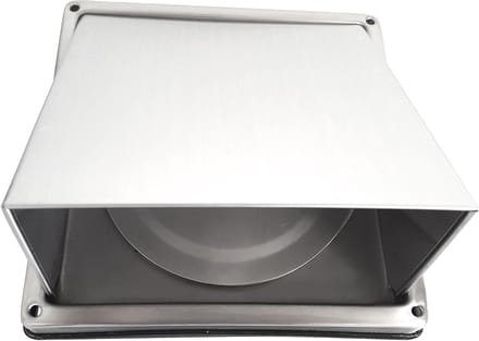 Weerbestendig rooster RVS Ø 150 mm met terugslagklep