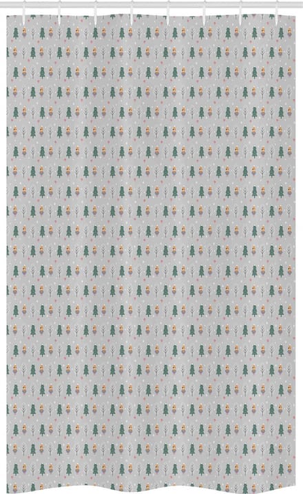 ABAKUHAUS douchegordijn – jagergroen aprikoos – 120×180 cm, polyester, haakjes