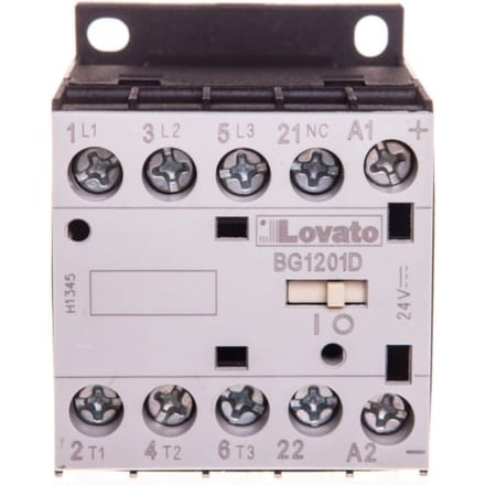 Contacteur de Puissance 3P 12A 5,7Kw à 400Vac Ac3, Bobine 24Vdc 0Z 1R 11Bg1201D024