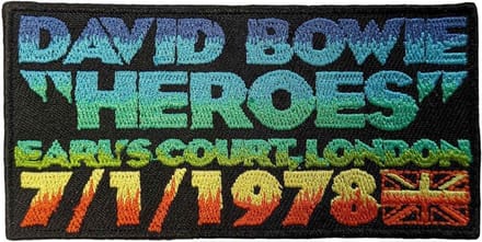 David Bowie - Heroes Earls Court Patch - Zwart