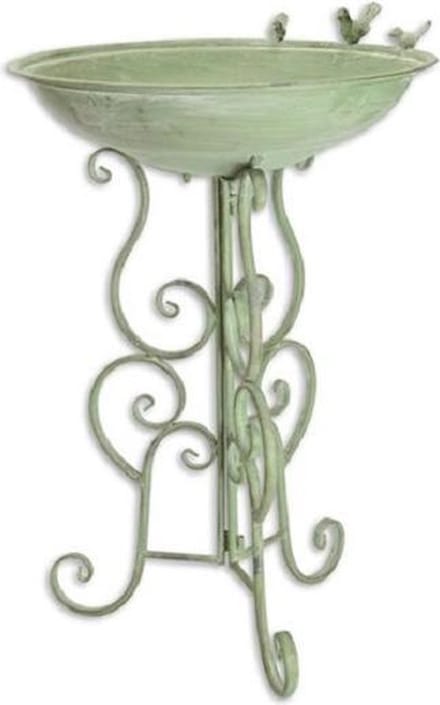 Klassiek bad op standaard - Vogelbad - Metaal - 75,8 cm hoog
