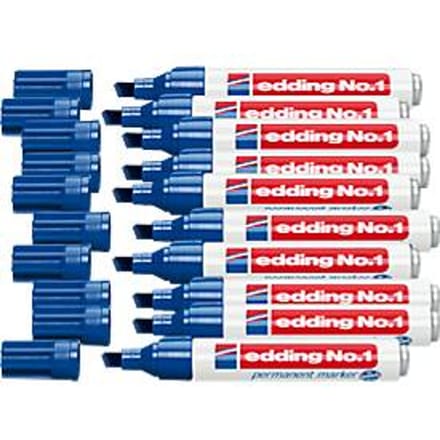 edding No.1 permanent markermarker, 10 stuks, blauw