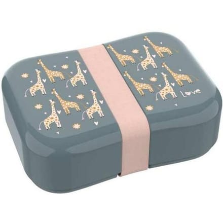 Lunch Buddies Broodtrommel Giraffe 18,5 X 13 X 6,5 Cm Donkergrijs