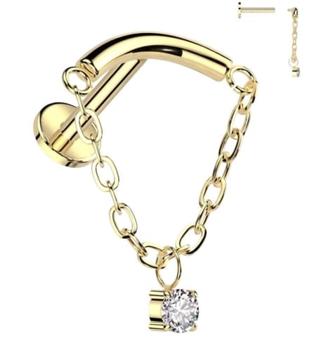 Hidden Helix - zirkonia hanger - goudkleur - Charme Bijoux