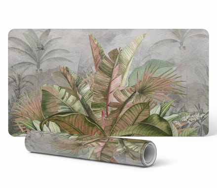 Antislip muis- en toetsenbordmat met tropisch junglemotief, 90x45 cm