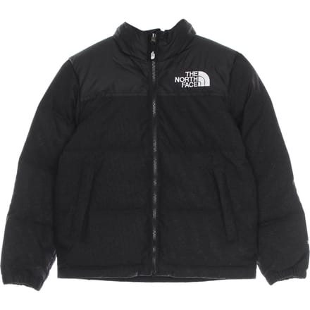 Retro Nuptse zwarte donsjas voor meisjes, bedrukt uit 1996