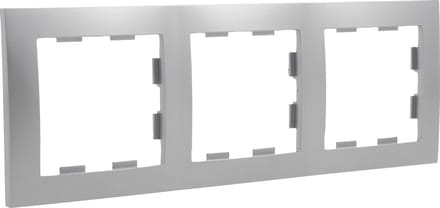 Smartwares S2 Inbouw Afdekraam - 3-voudig - RVS