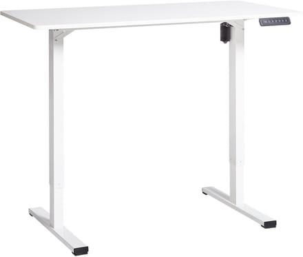TAVARES - Elektrisch verstelbaar bureau - Wit - Vezelplaat