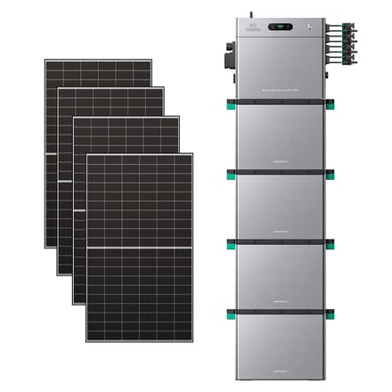 Zendure SolarFlow 2400 Pro - SolarFlow 2400 Pro (2.4 kWh) / 4*AB3000L (11.52 kWh) / 4*515W Bifacial Panel  (2600Wp Max)
