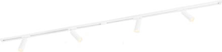 Ledvion - LED Railverlichting 2M + 5 Railspots (5W - 2700K - Wit - Dimbaar) - 1-Fase