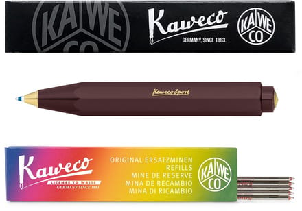 Kaweco - Balpen - Classic Sport - Burgundy - Met doosje Balpenvullingen MEDIUM ROOD
