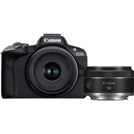 Canon EOS R50 + RF-S 18-45mm f/4.5-6.3 IS STM + RF 50mm f/1.8 STM