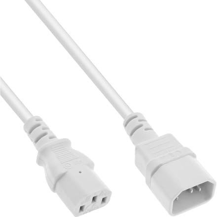 C13 - C14 stroomkabel voor UPS/PDU | 3x 0,75mm | wit | 0,75 meter