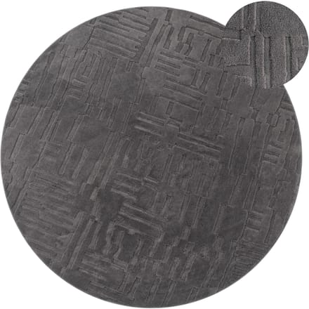 Modern tapijt Tokko antraciet 120 cm rond