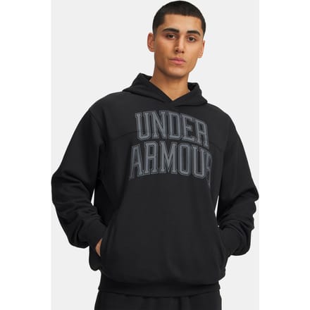 Under Armour Rival Graphic Sweater met capuchon Heren-zwart, zwart