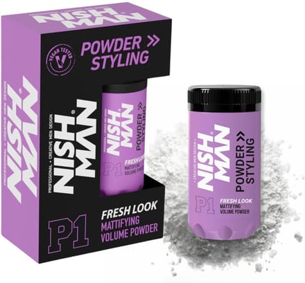 Nishman P1 Fresh Look Powder Wax, Mat Volume Stylingpoeder voor Heren 20g