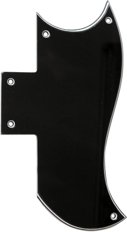 Göldo Pickguard klein zwart 4lagig voor Double Cut Modelle - Pickguard