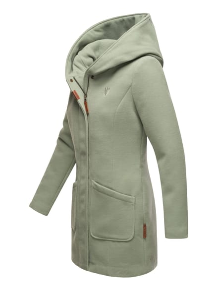 Marikoo dames wintermantel met capuchon en getailleerd model