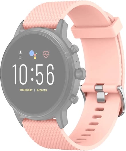 Siliconen bandje - geschikt voor Fossil Gen 5 / 5E / 6 - roze