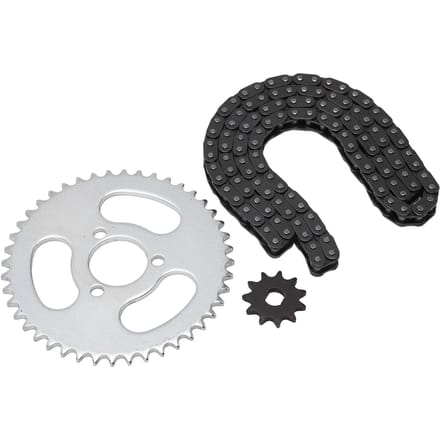 T8F Voor- en Achtertandwiel Ketting Vervanging Hoog Vermogen T8F Tandwiel Ketting Set voor Gemodificeerde Karts ATV's white