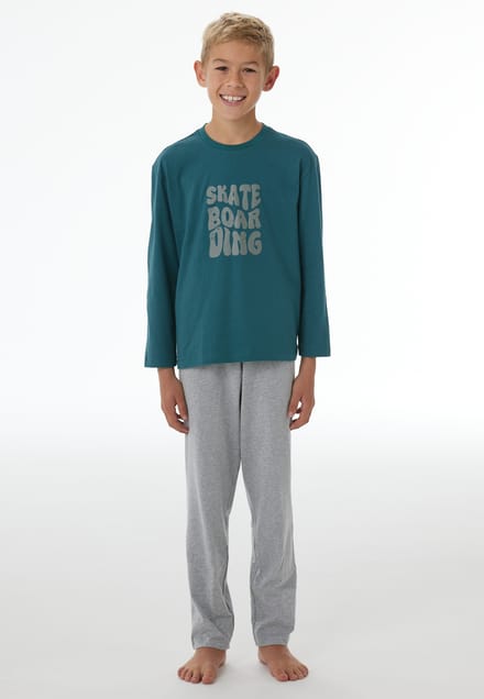 Lange pyjama Skate diepzeegroen - Nightwear 152