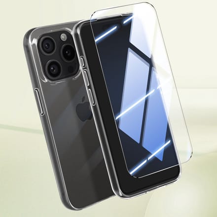 Mayaxess, Beschermingskit Geschikt voor Apple iPhone 15 Pro Integrale bescherming, Transparant