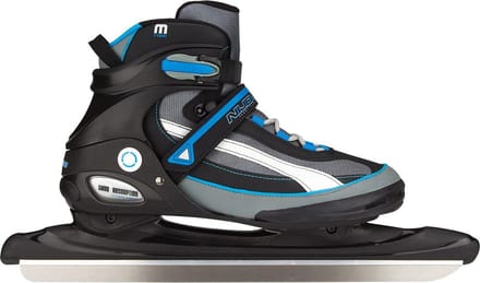 Nijdam Norenschaats - Semi-Softboot - Zwart/Zilvergrijs/Blauw - 38