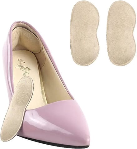 KELERINO. Hielbeschermers Suede - Zelfklevend - 2 stuks - Beige