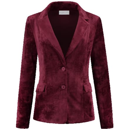 Helena Hart 7425uni blazer velour midi uni wine